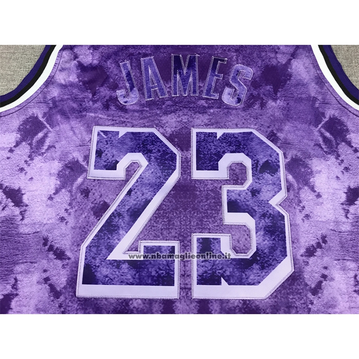 Maglia Los Angeles Lakers LeBron James #23 Select Series 2023 Viola